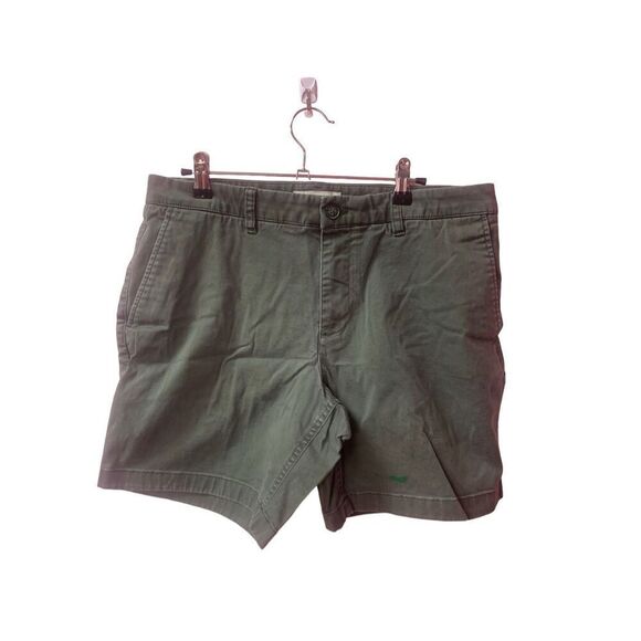 Hawker Rye Men's Essential Wash Chino Shorts Olive Green Size 33 x 7 - Picture 2 of 7